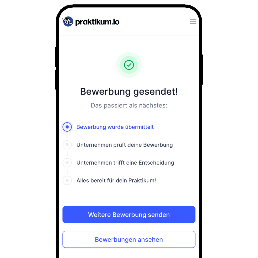 Bewerbung abschicken